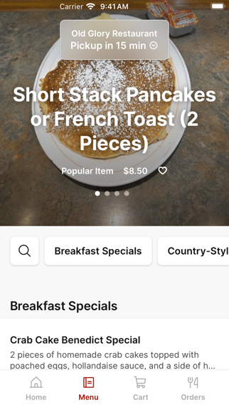 Old Glory Restaurant iPhone screenshot 2 - Food & Drink app