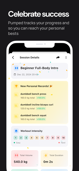 Pumped Workout Tracker Gym Log Screenshot 6 of 6