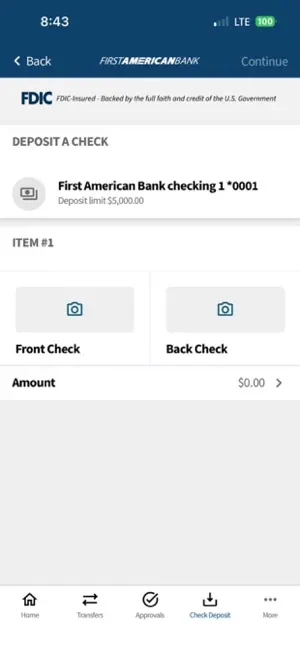 First American Bank eBiz screenshot 4