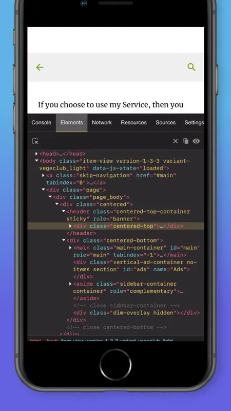 Web Inspector & Dev Tools screenshot 4 of 5