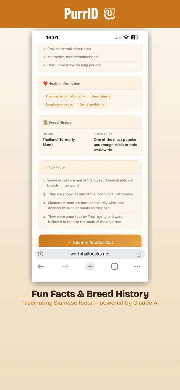 Screenshot #3 pour PurrID – Cat Breed Identity