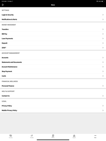 Core Bank Mobile iPad screenshot