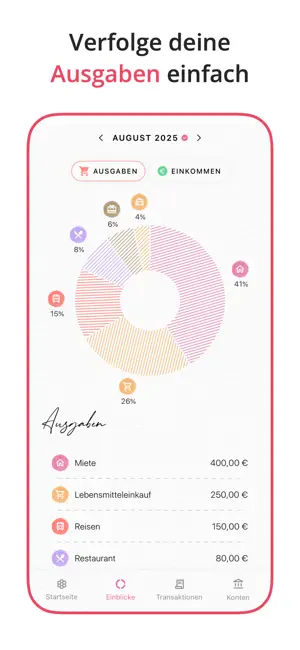 Ausgaben Budget Planner Fleur iPhone screenshot 2