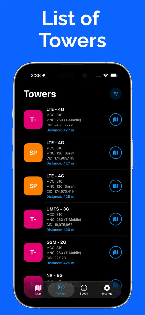 Screenshot #3 pour Cellular Tower: Find Signal 5G