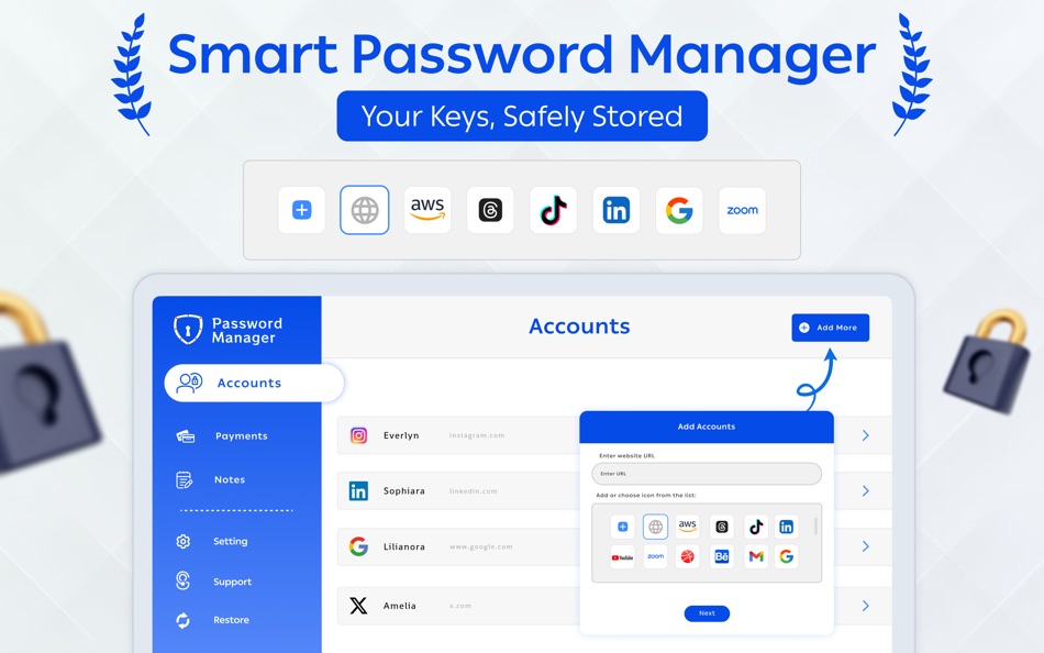 #1. Password Manager : 1Pass Vault (macOS) 由: Usman Ali