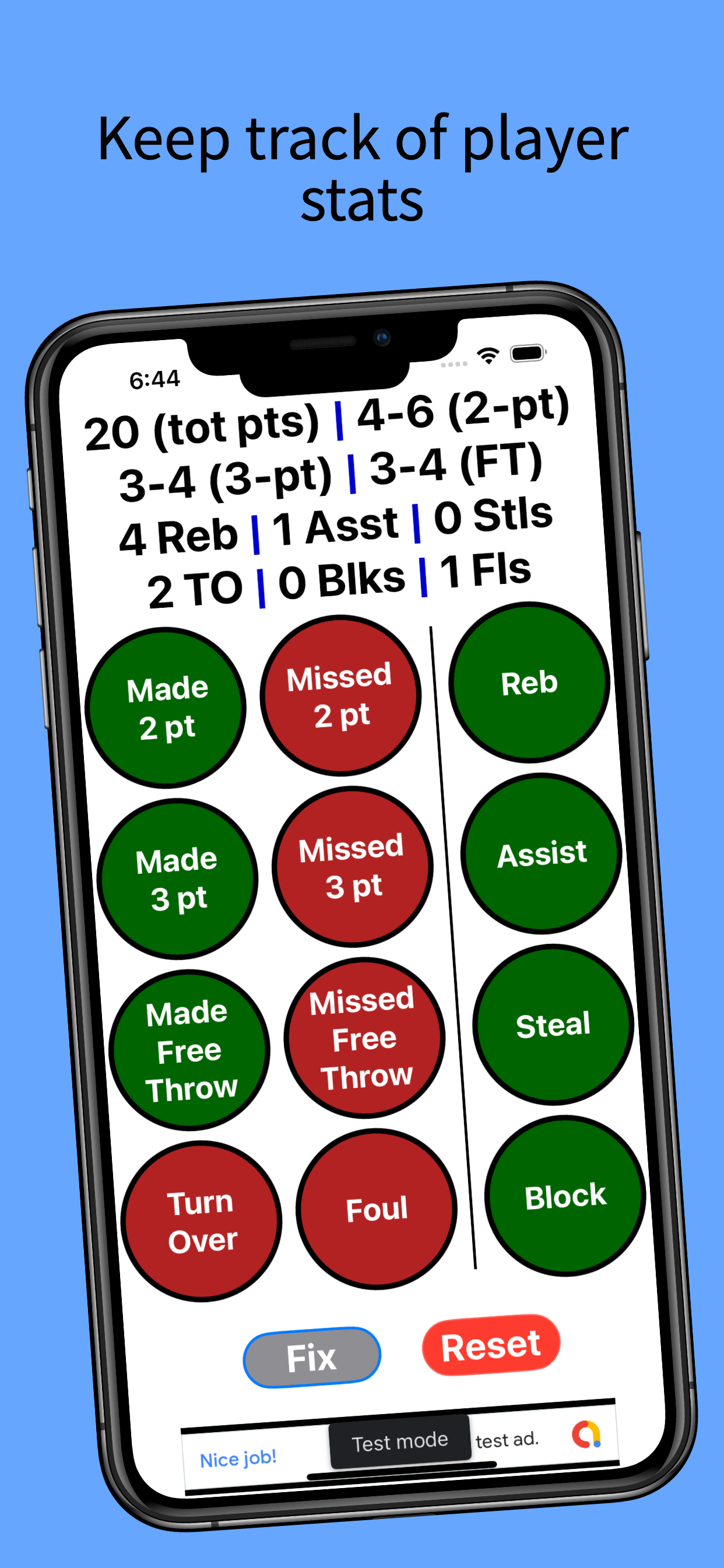 My BBaller Stats