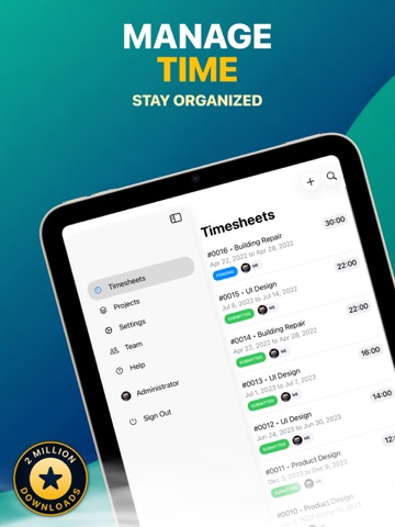 Time Entry for Business iPad screenshot