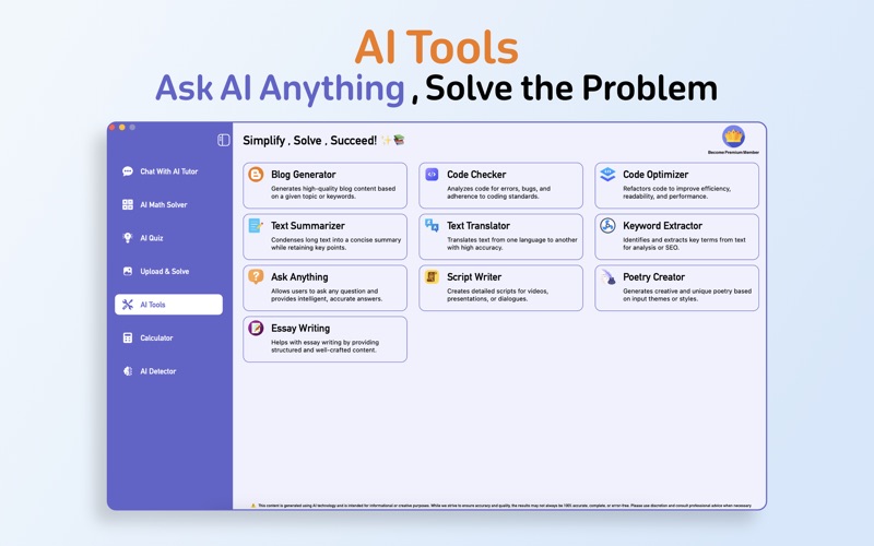AI Math Solver-Ask AI Homework iPhone screenshot