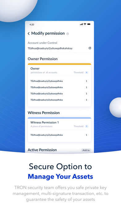 Tronlink: TRX & BTT Wallet Screenshot