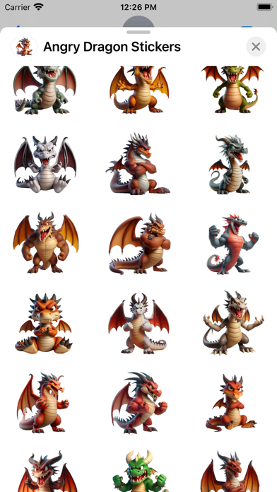 Angry Dragon Stickers Screenshot