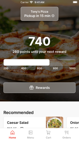 Tony's Italian Pizzeria iPhone screenshot 1 - Food & Drink app
