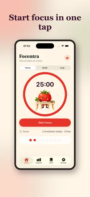 Focentra: Pomodoro Timer screenshot 1