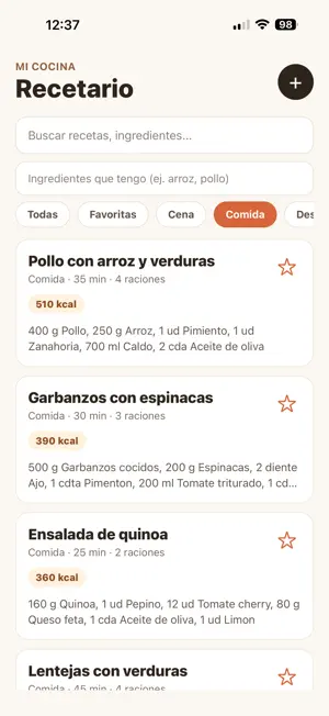 Mi libro de recetas screenshot 4