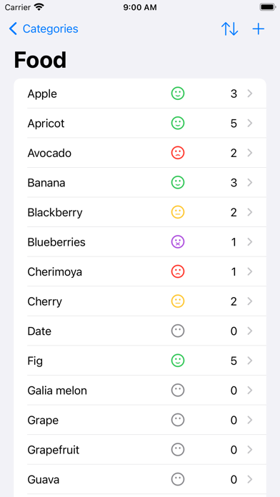 Baby Foods Tracker Screenshot
