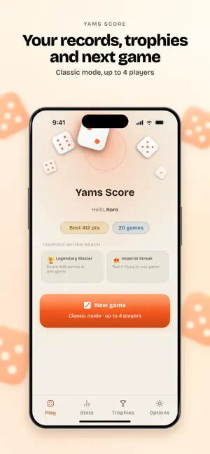 Yams Score: Yatzy Scorecard screenshot 1