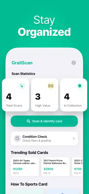Sports Card Scanner: GrailScan iPhone screenshot 5