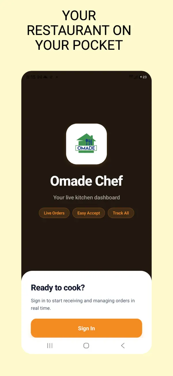 Screenshot #1 pour OMADE CHEF