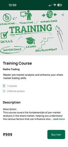 Radhe Trading iPhone screenshot