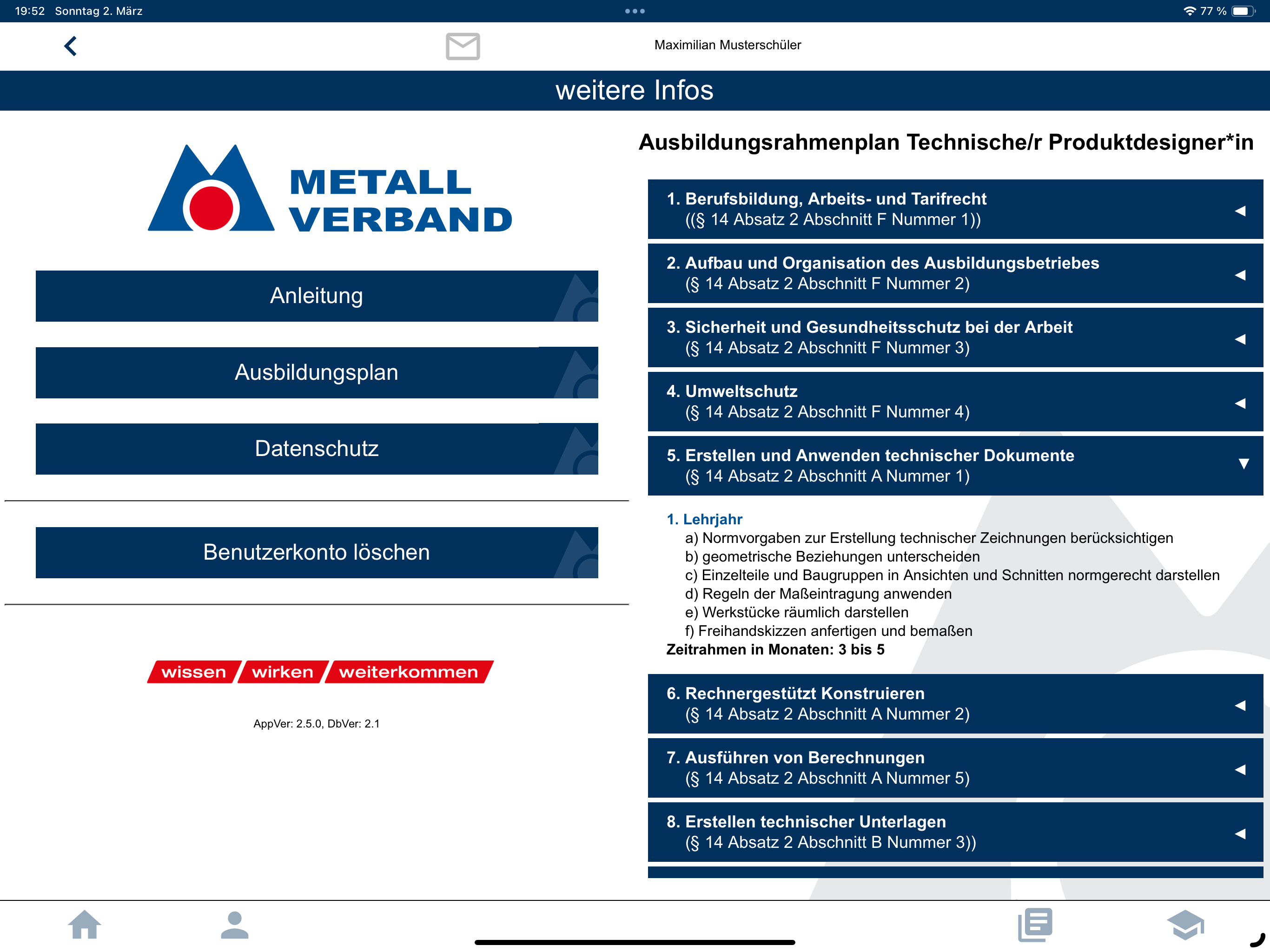 Berichtsheft App Metall screenshot 3