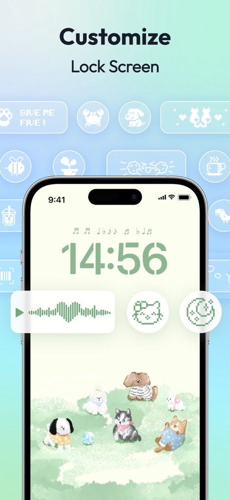 Mico - Widget & Live Wallpaper - Tailor lock screens with charming animated characters and personalized music playback controls for a truly unique interface.