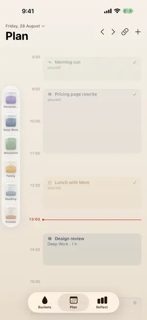 Buckets: Time Blocking Planner screenshot 2