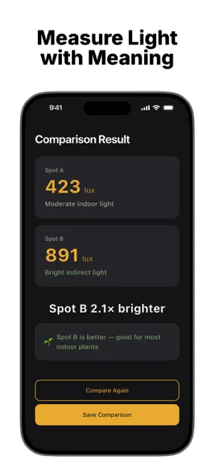 Light Meter: Lux & Plants screenshot 2