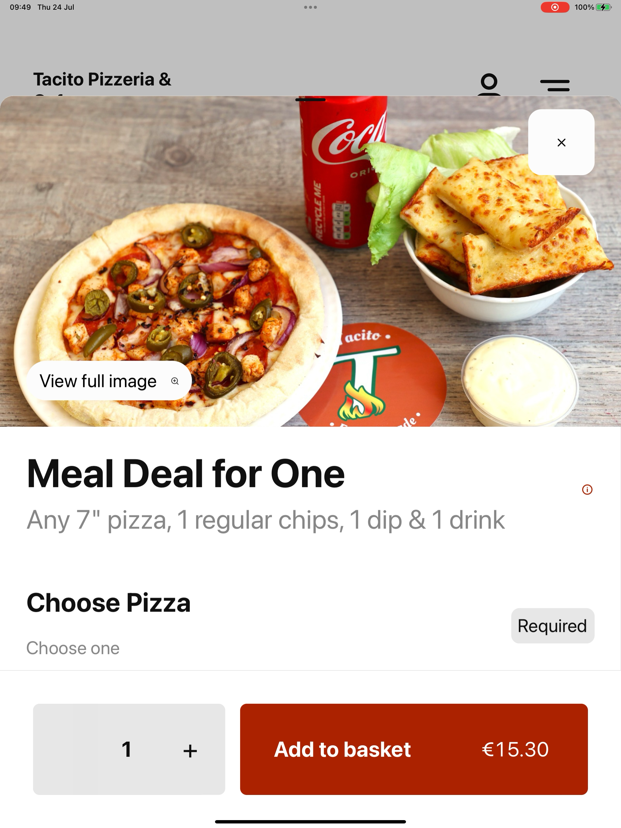 Tacito Pizzeria & Cafe IE screenshot 8