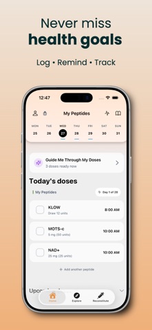 The Peptide App: Tracker Screenshot 4 of 5