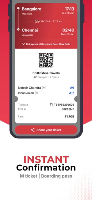 redBus: Bus, Train Booking App iPhone screenshot 5