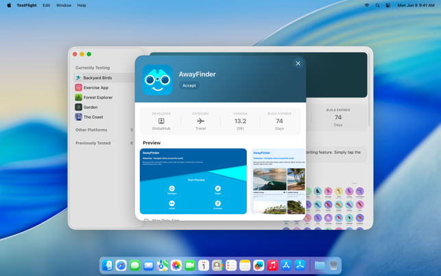TestFlight Screenshot