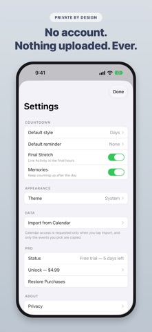 Soon: Event Countdown iPhone screenshot