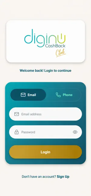 diginuCashback iPhone screenshot 1