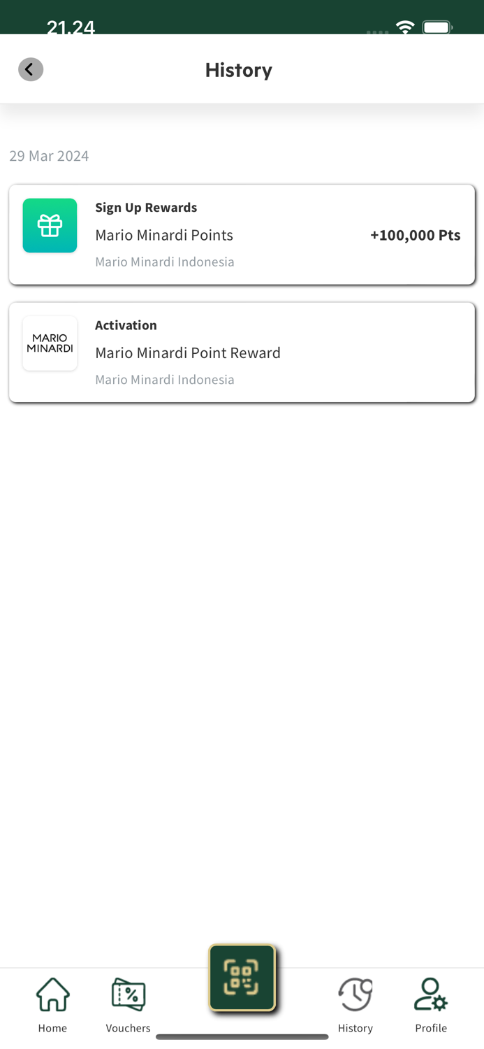 Mario Minardi Point Reward