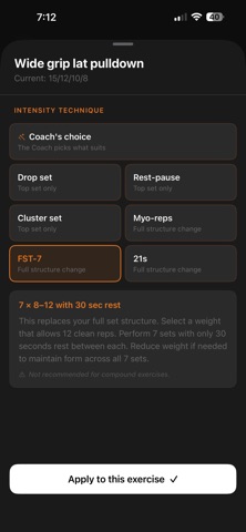 BYO Coach iPhone screenshot