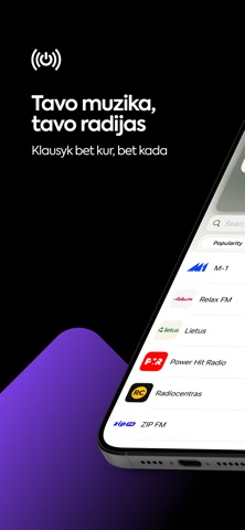 Radio LT: Lietuvos radijas app screenshot