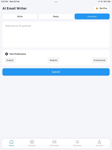 Smart AI Business Email Writer iPad screenshot