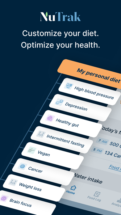 NuTrak iPhone screenshot 1 - Health & Fitness app