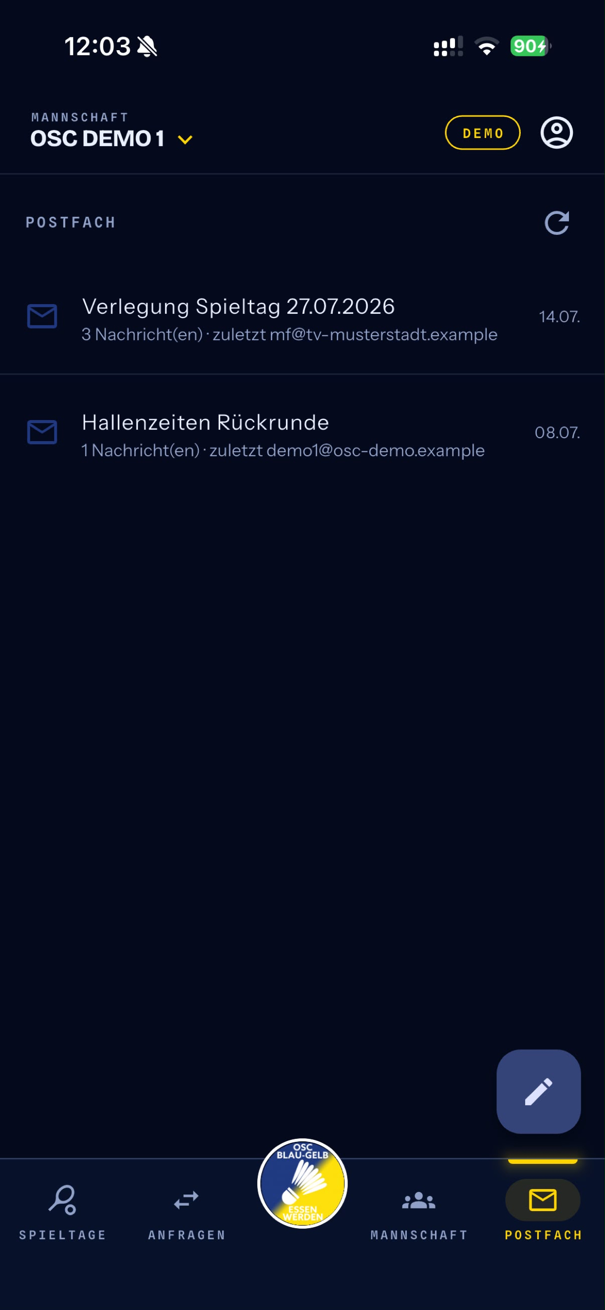 OSC BG Essen-Werden e.V. App screenshot 5