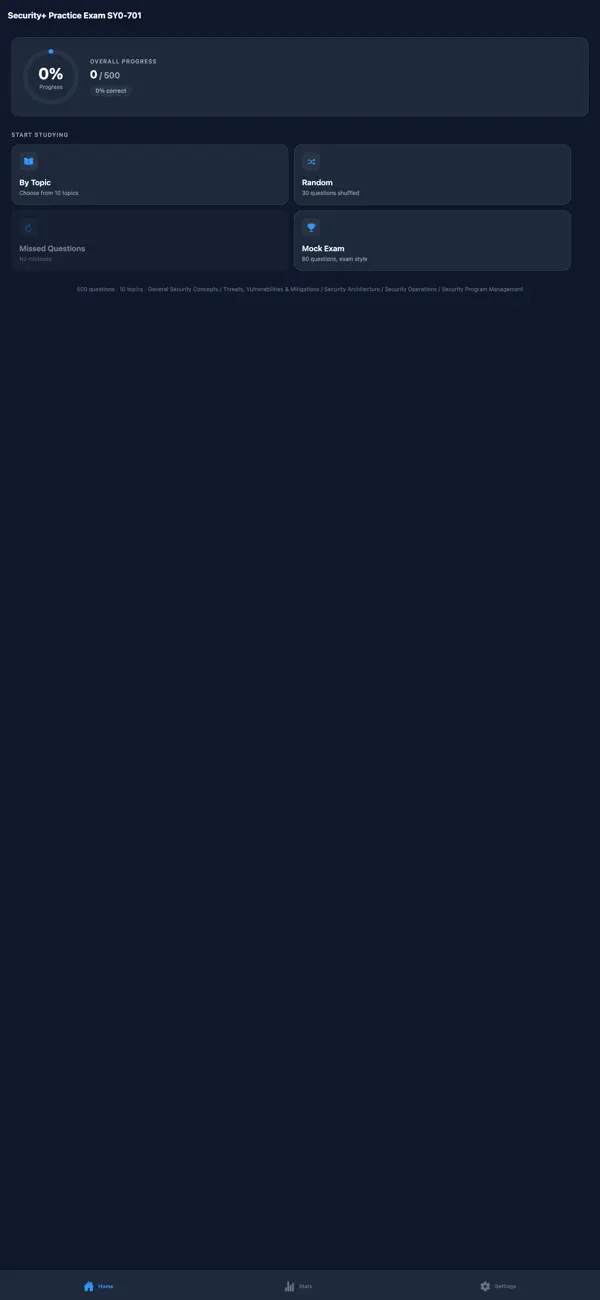 Screenshot #1 pour SY0-701 Security+ Quiz Prep