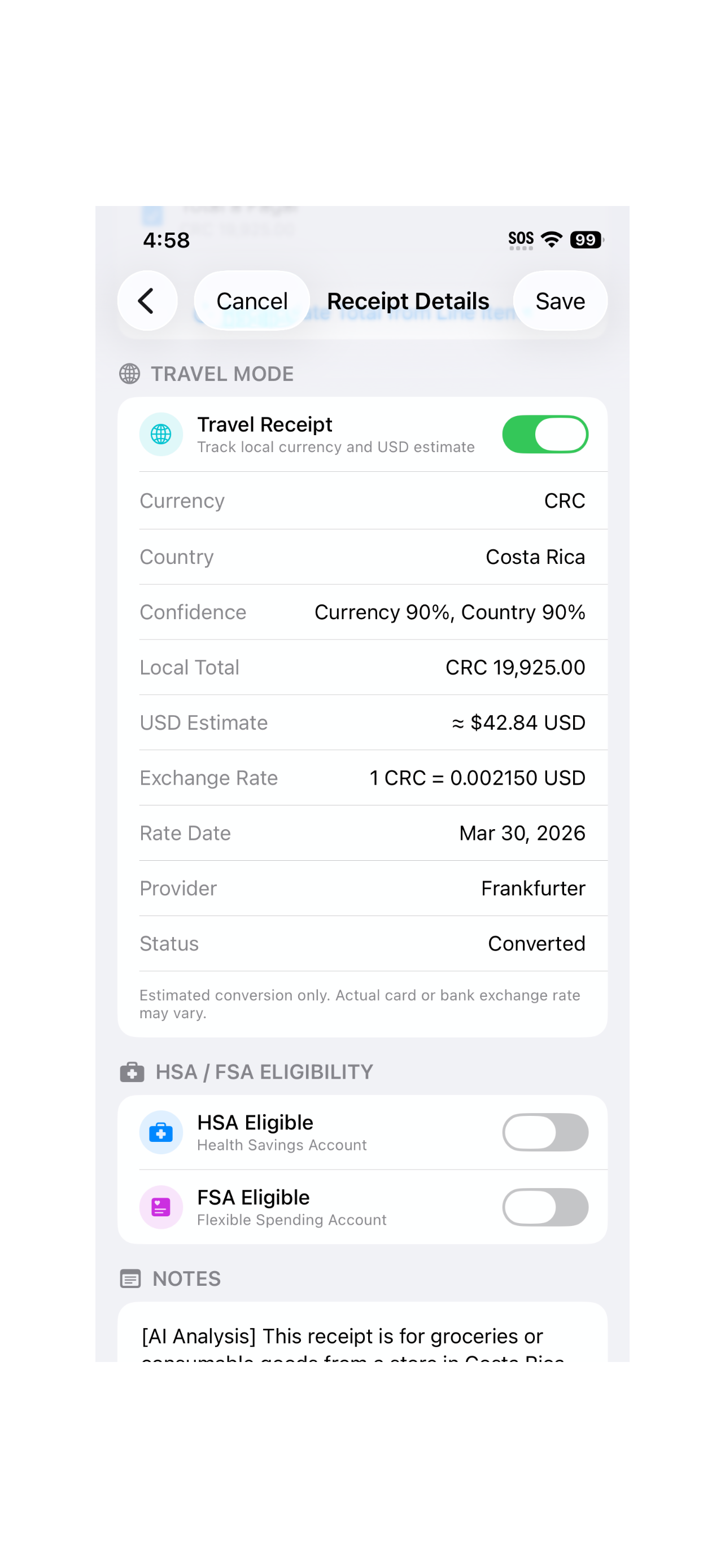 Receipt Savior - Save Receipts