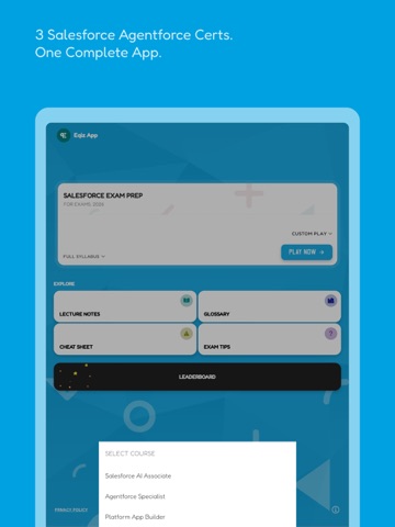 Salesforce Agentforce Prep: AI iPad screenshot