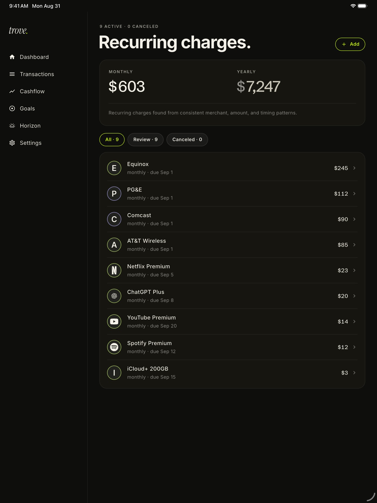 Screenshot 11 of Trove - Private Budget Planner