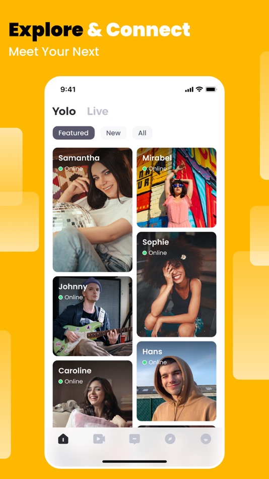 #1. Yolo: Video Chat, Live Stream (iOS) بواسطة: Spark Connections HK Limited