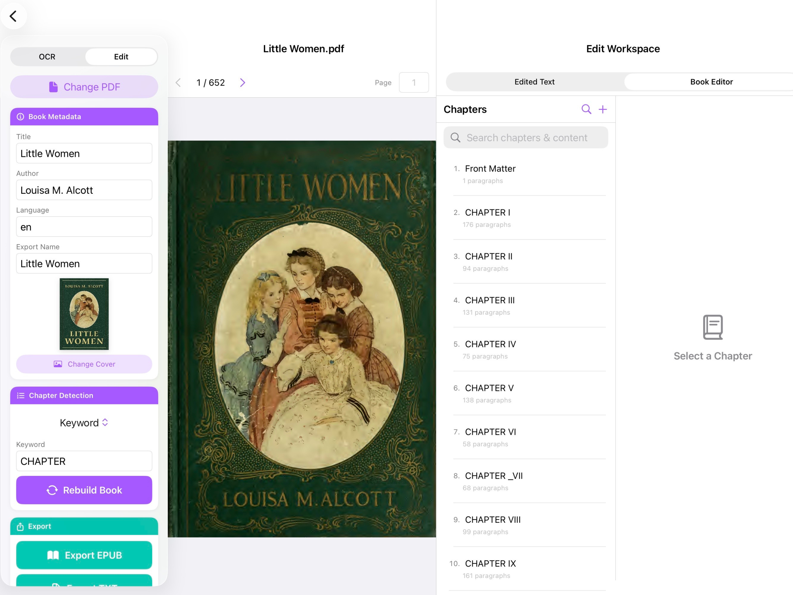 Readloom - Convert PDF to EPUB screenshot 10