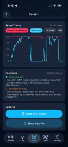 Axis One Connect iPhone screenshot