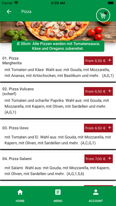 Pizzeria Milano Düren Screenshot