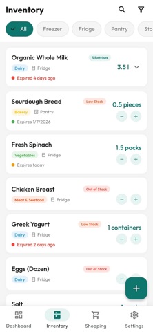 Kitchen Hub - Smart Pantry iPhone screenshot