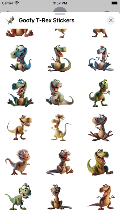 Screenshot 3 of Goofy T-Rex Stickers App