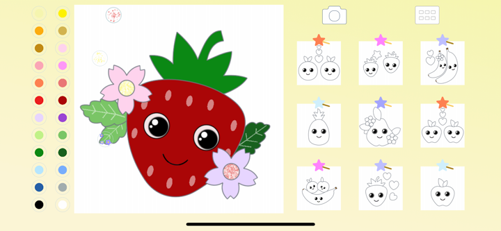 Ellou - 水果填色画本 - 宝宝孩子魔法涂色游戏 screenshot 6