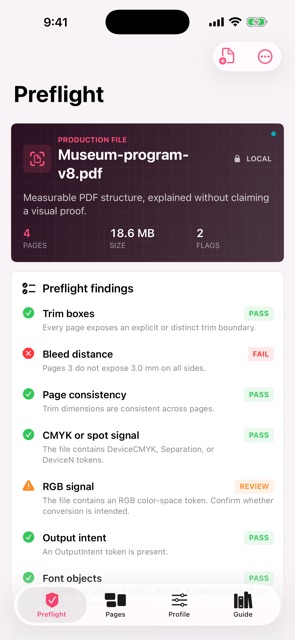 PressLens: Print Preflight screenshot 1